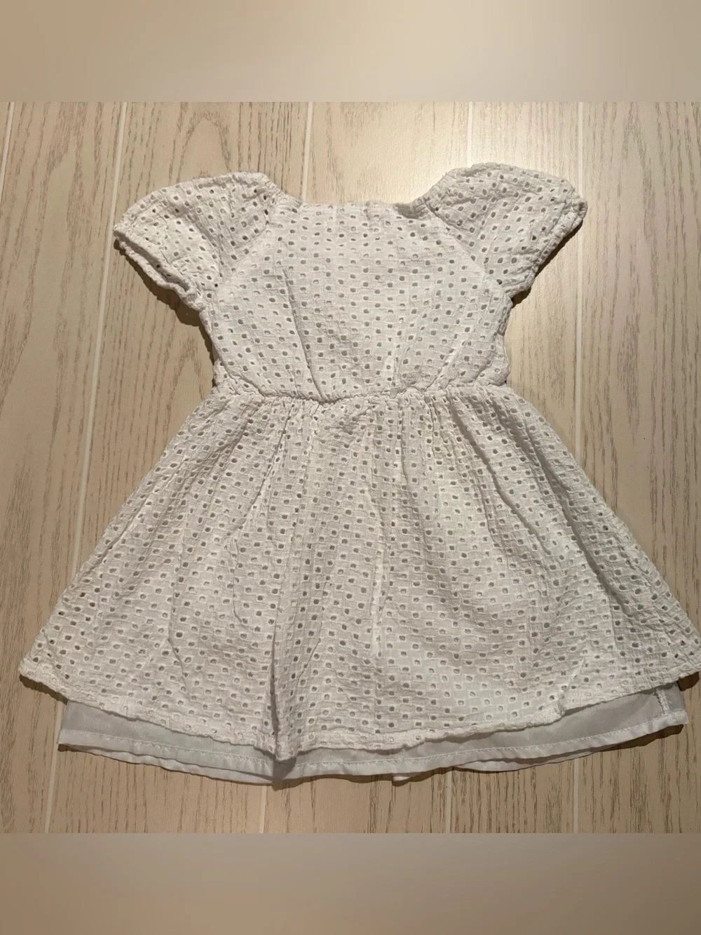 Nanette Kids Girls 5T White Eyelet Button‎ Front Dress